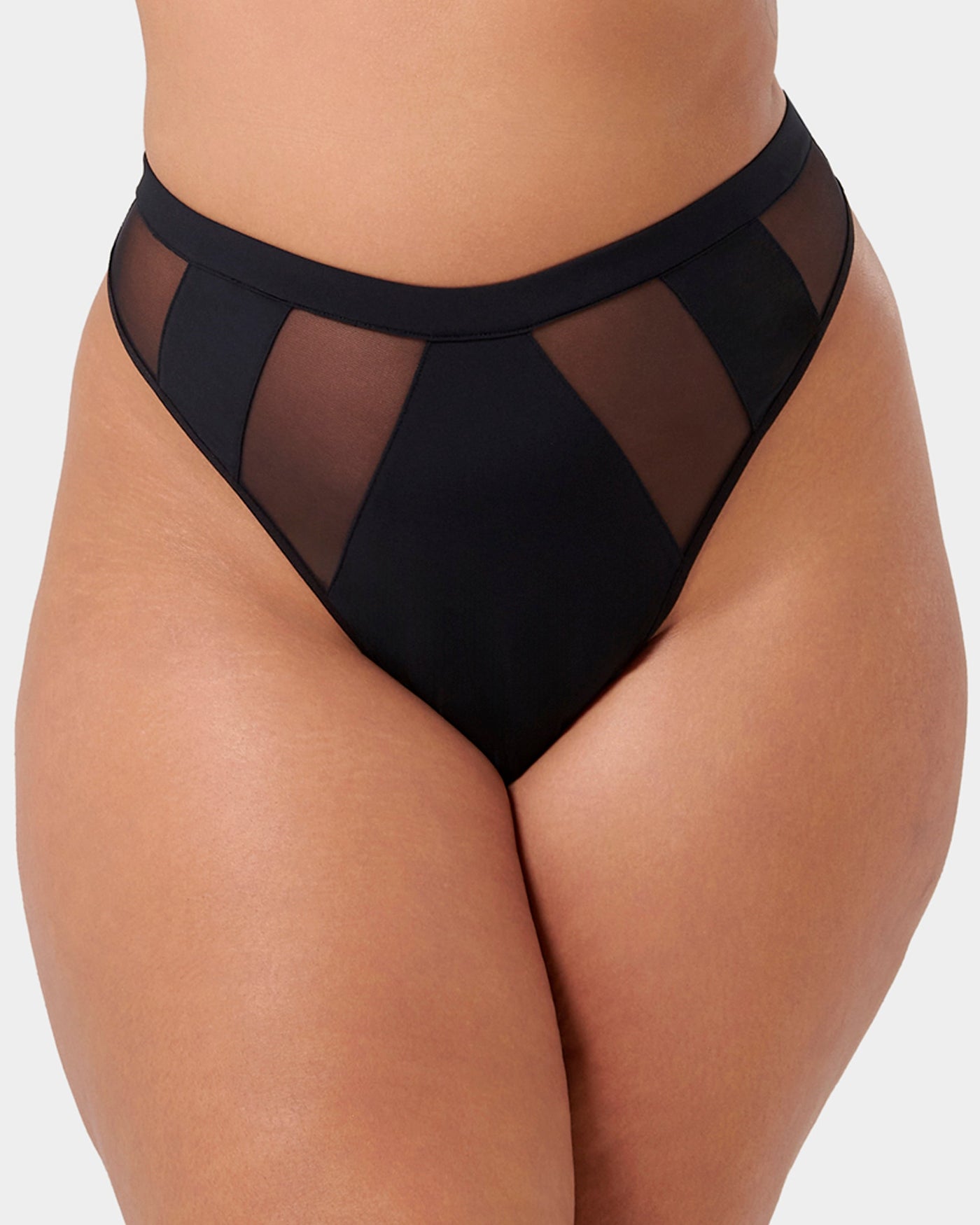 Orla High-waist Thong Black