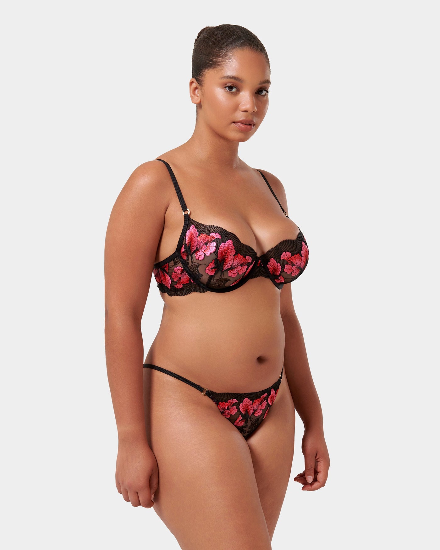Set: Vivienne Fuchsia Pink/Red/Black